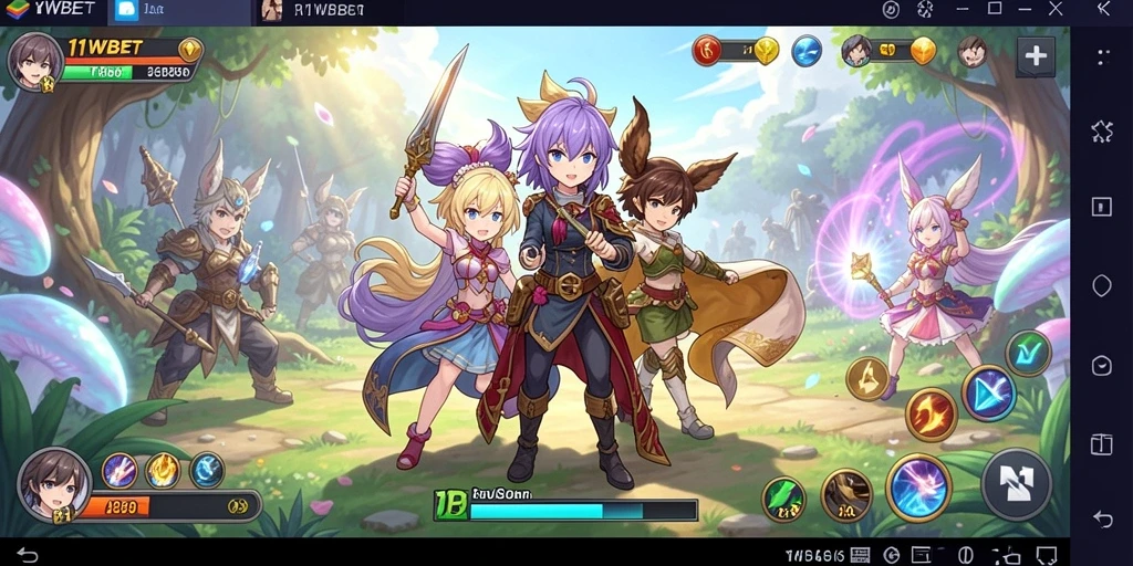 Tampilan menarik gameplay Anime di 11WBET dengan karakter ikonik.