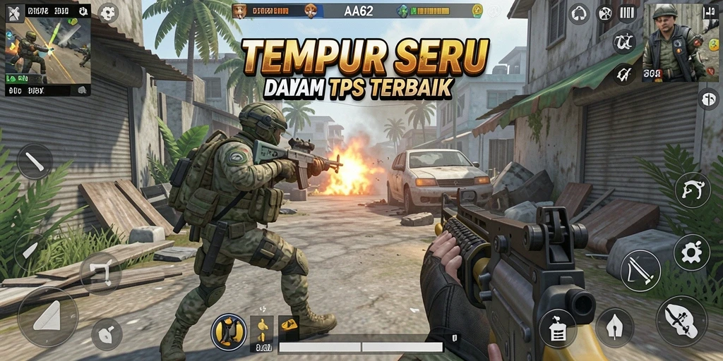 Tampilan gameplay seru dan dinamis dalam AA62.