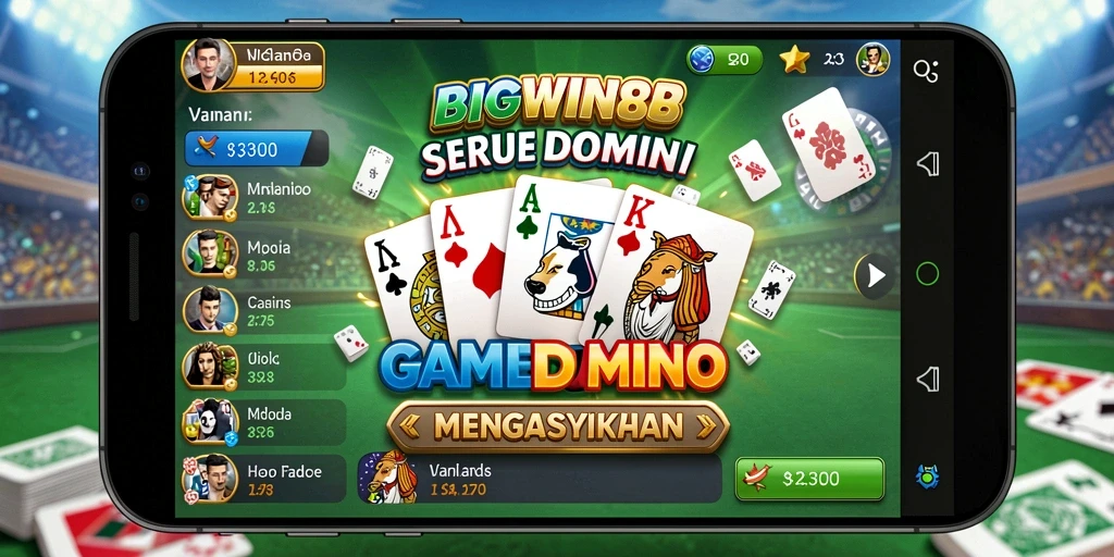 Screenshot gameplay BIGWIN88 dengan suasana seru permainan domino.