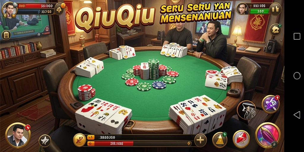 Screenshot D06 menampilkan aksi seru permainan QiuQiu.