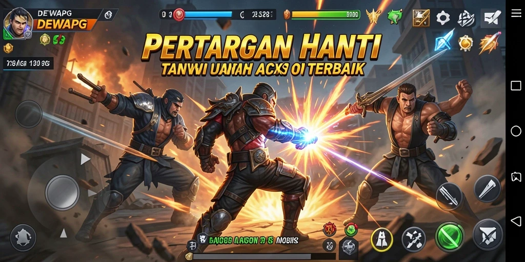 Tampilkan pertarungan seru dalam DEWAPG dengan grafis yang menawan.