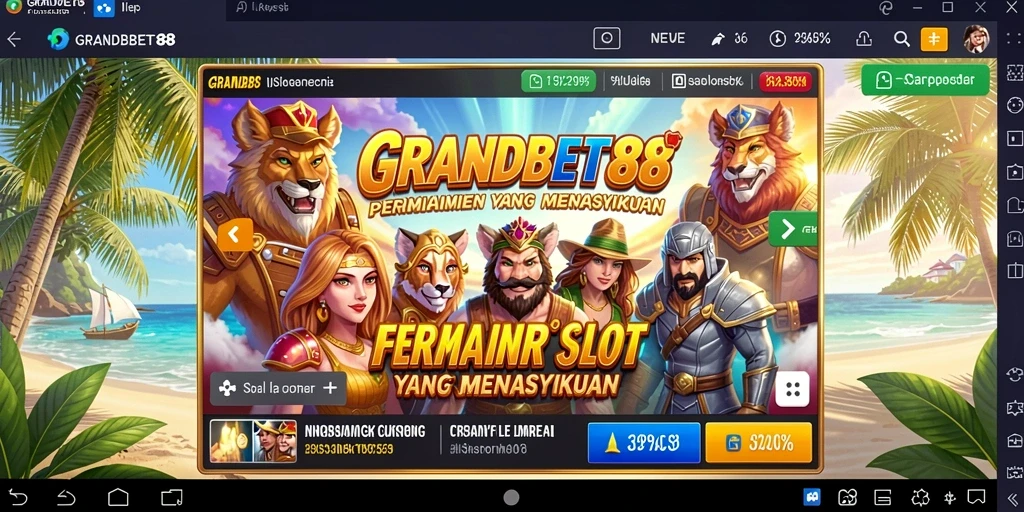 Tampilan gameplay menarik dari GRANDBET88 dengan efek visual yang memukau.