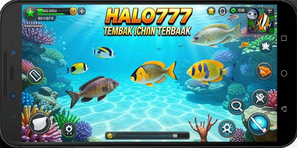 Tangkapan layar gameplay HALO777 menampilkan aksi menembak ikan yang mendebarkan.