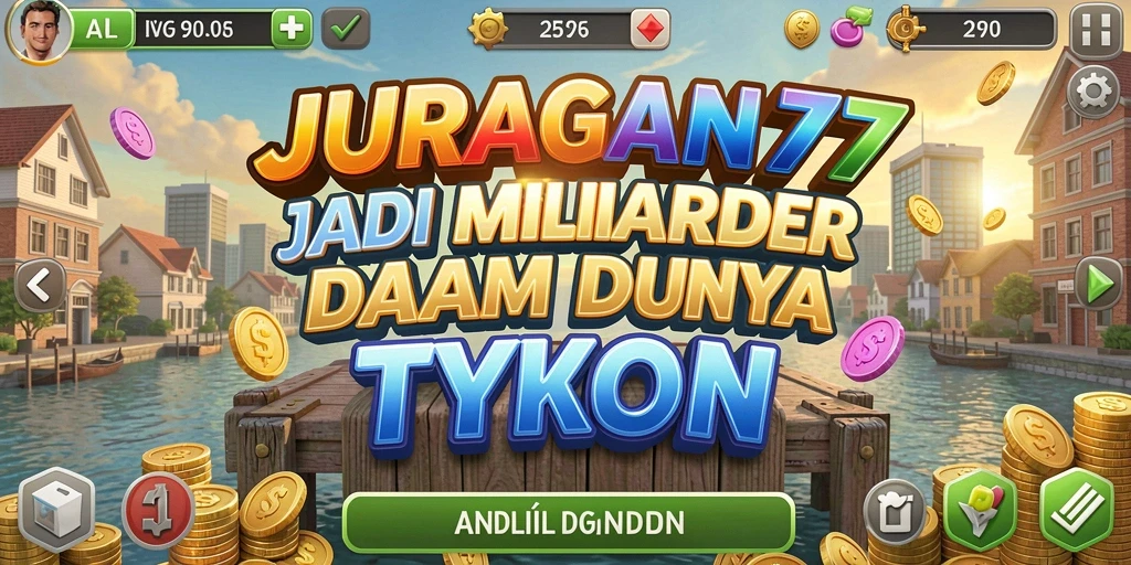 Tampilan gameplay <strong>JURAGAN77</strong> dengan interaksi bisnis yang seru.