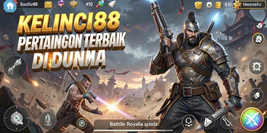 Screenshot dari gameplay KELINCI88 yang menampilkan aksi pertarungan Battle Royale.