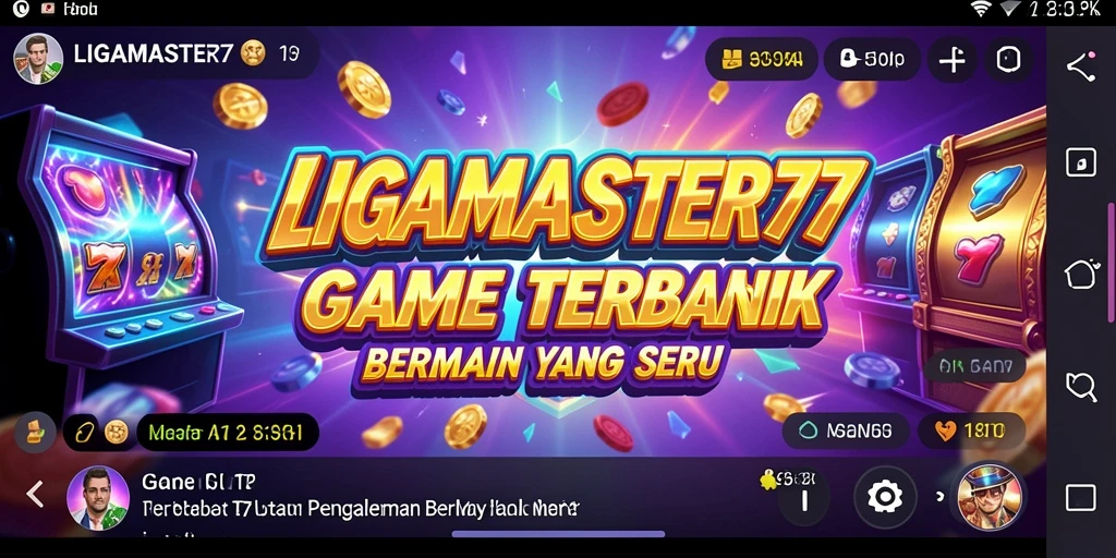 Tampilan gameplay menarik dari LIGAMASTER77 yang penuh warna.