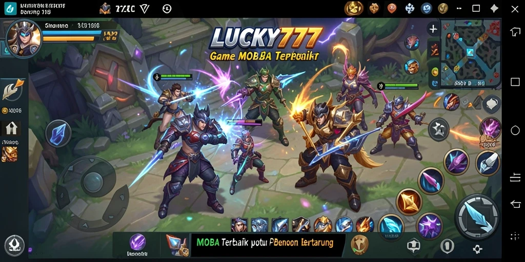 Screenshot gameplay LUCKY777 dengan aksi seru di arena pertempuran.