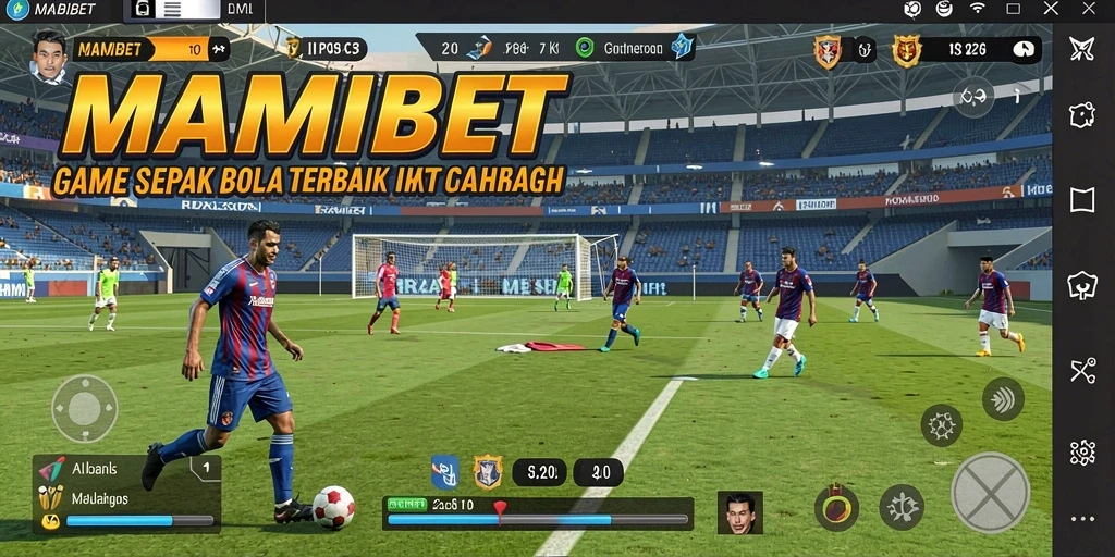 Tampilan gameplay seru MAMIBET dengan aksi sepak bola yang memukau.