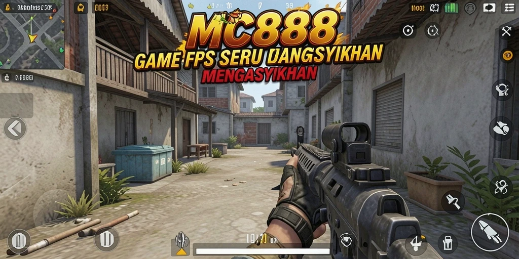 Gameplay intens dari MC888 dengan aksi tembak-menembak yang seru.