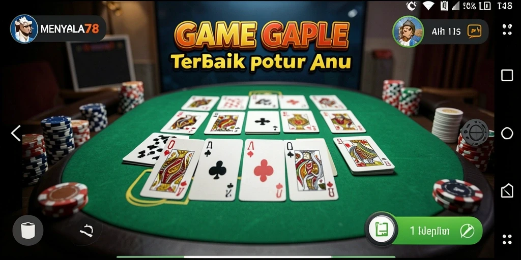 Gameplay seru dan menarik di MENYALA78. Nikmati Gaple bersama teman.