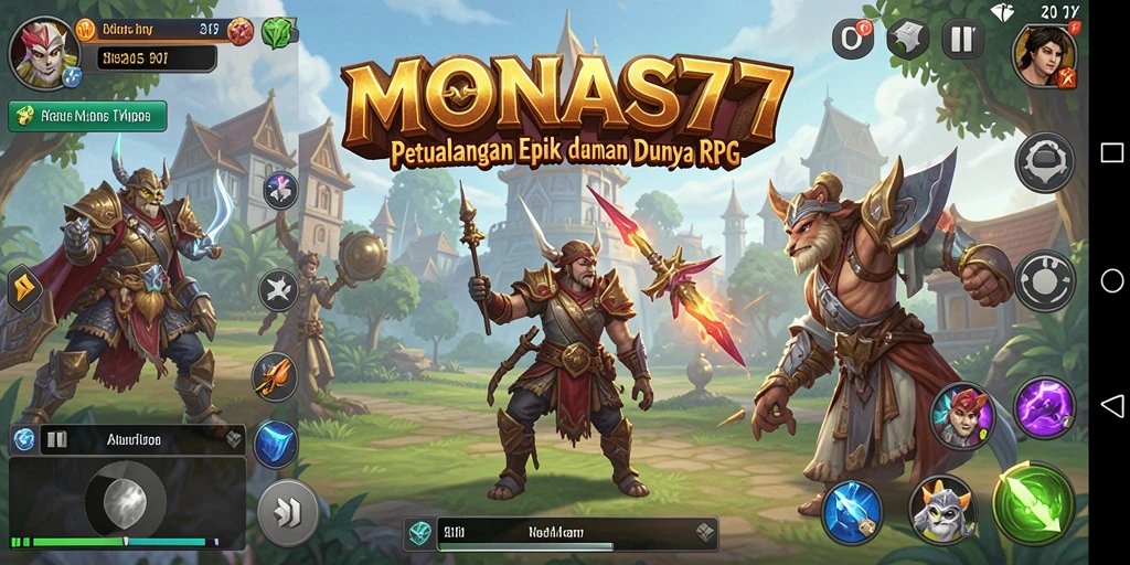 Tampilan gameplay MONAS77 yang menarik dan mendebarkan.
