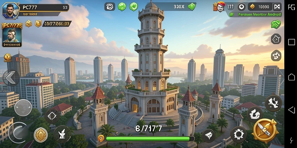 Tangkapan layar dari gameplay menara pertahanan yang mendebarkan.