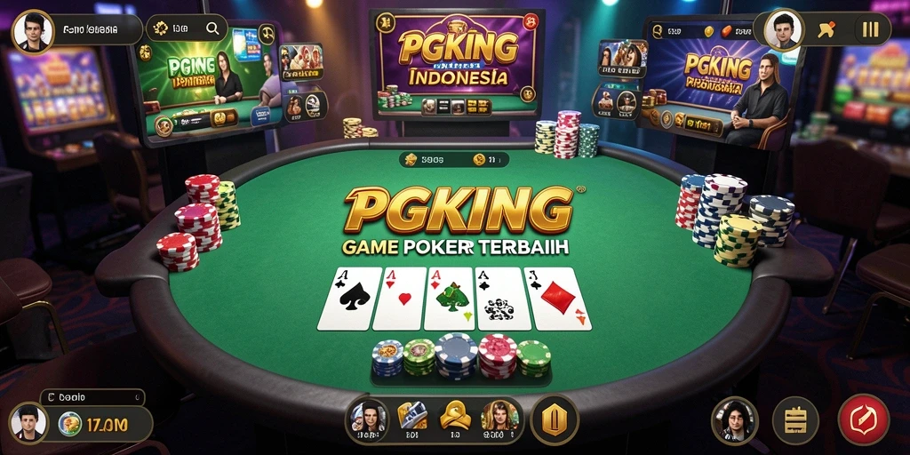 Tampilan menarik dari gameplay poker PGKING yang seru.