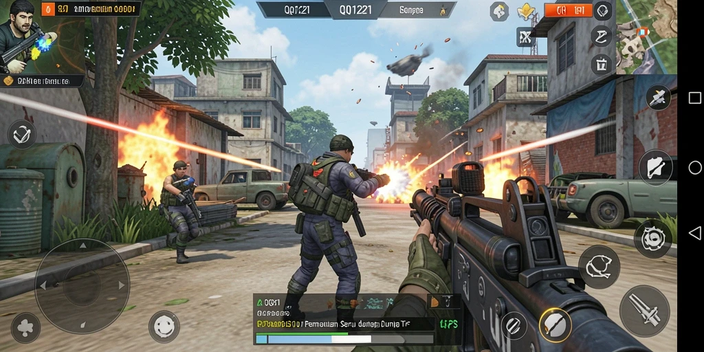 Gameplay seru di dunia pertempuran QQ1221.