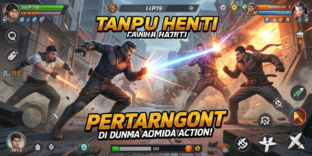 Tampilan dinamis dari gameplay Action RP79 yang mengesankan.