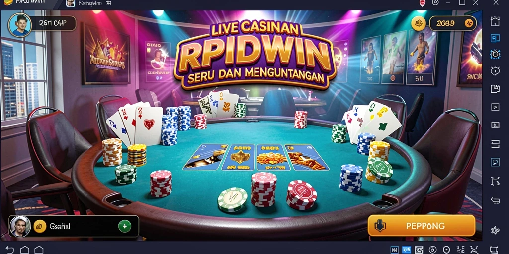 Screenshot gameplay Live Casino yang menarik dan interaktif.