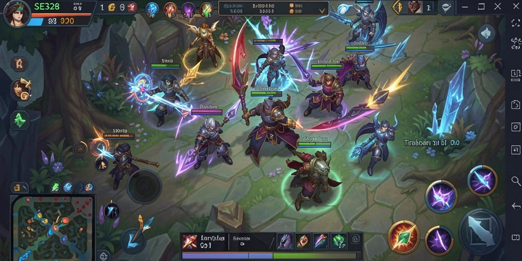 Tangkapan layar gameplay SE328 menampilkan aksi pertempuran yang intens.