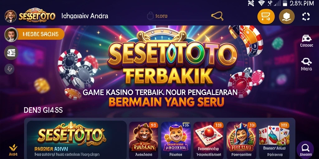 Screenshot SESETOTO menampilkan permainan kasino yang menegangkan.