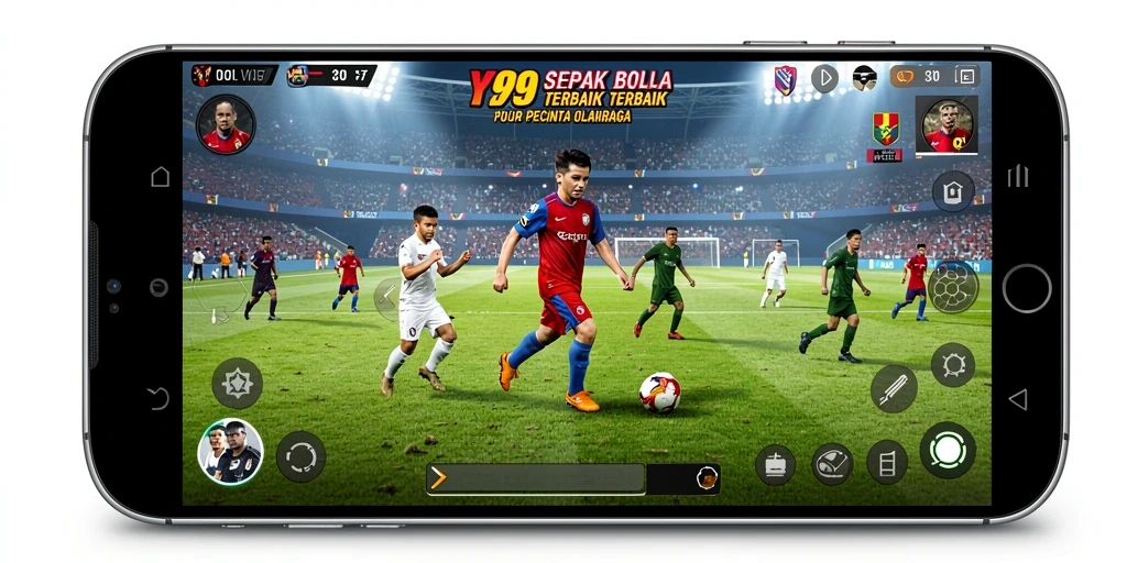 Tampilan gameplay Y89 yang memukau dalam aksi sepak bola.