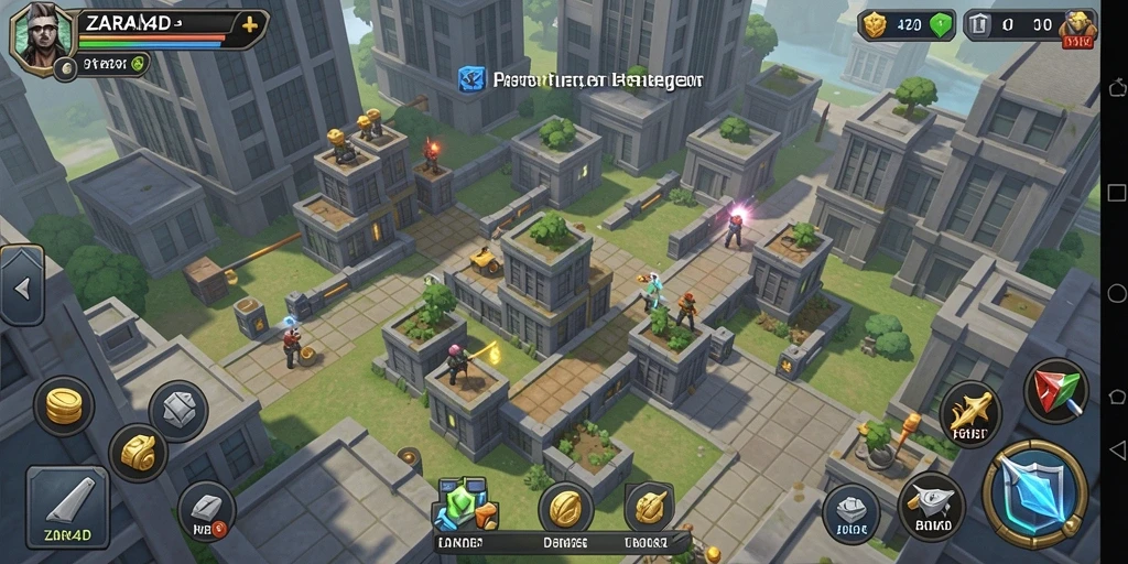 Tangkapan layar menampilkan aksi menegangkan dalam game Tower Defense ZARA4D.